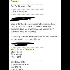 Supreme World Famous Crewneck